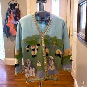 Sweater with old English sheepdogs